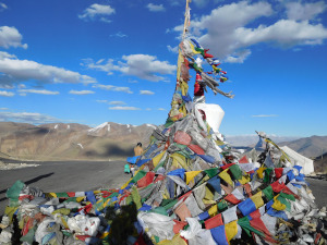 image of prayerflags in Ladakh